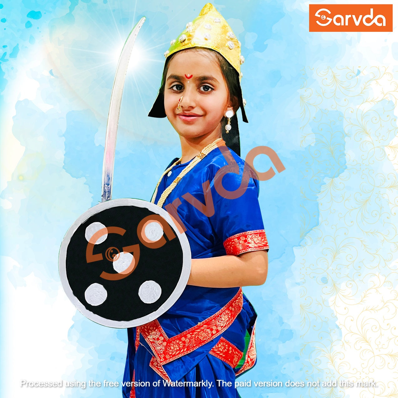 Maharashtrian attire for kids fancy dress competition! and the