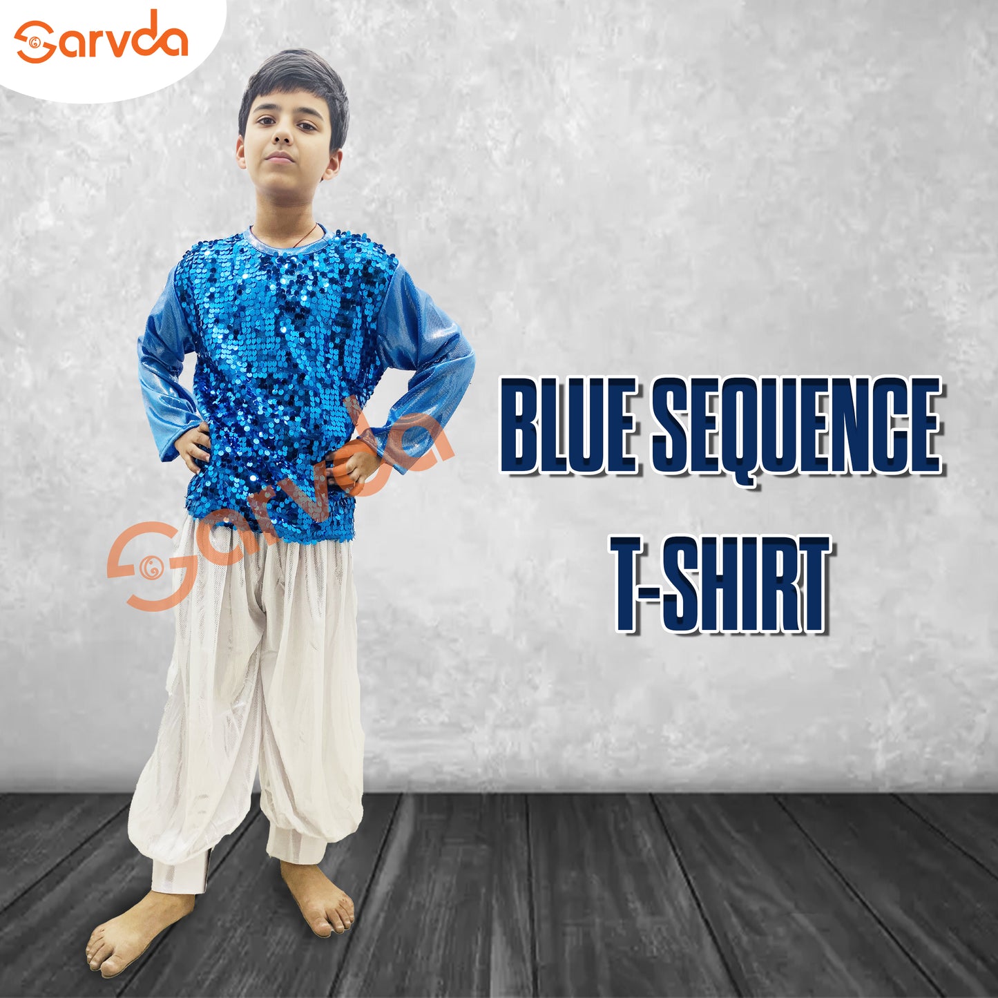 Blue Sequence T-shirt Costume