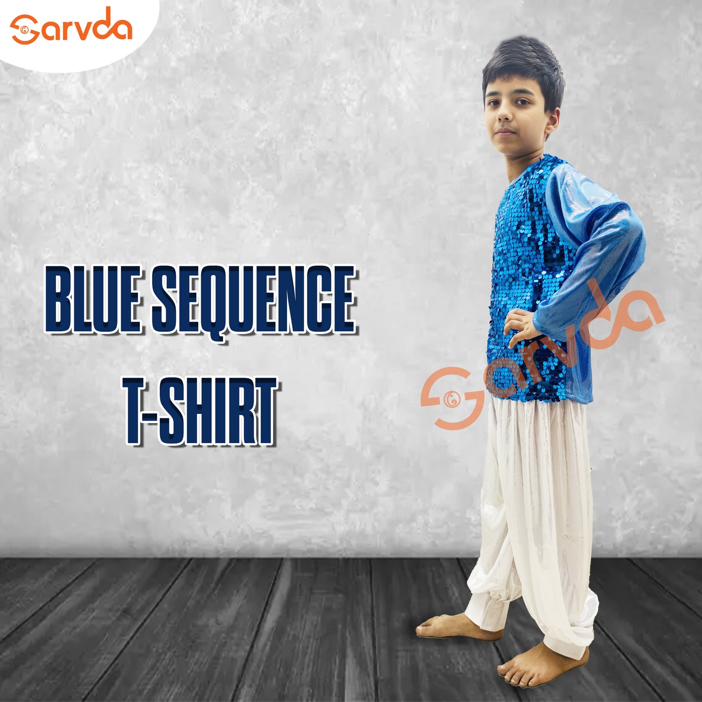 Blue Sequence T-shirt Costume