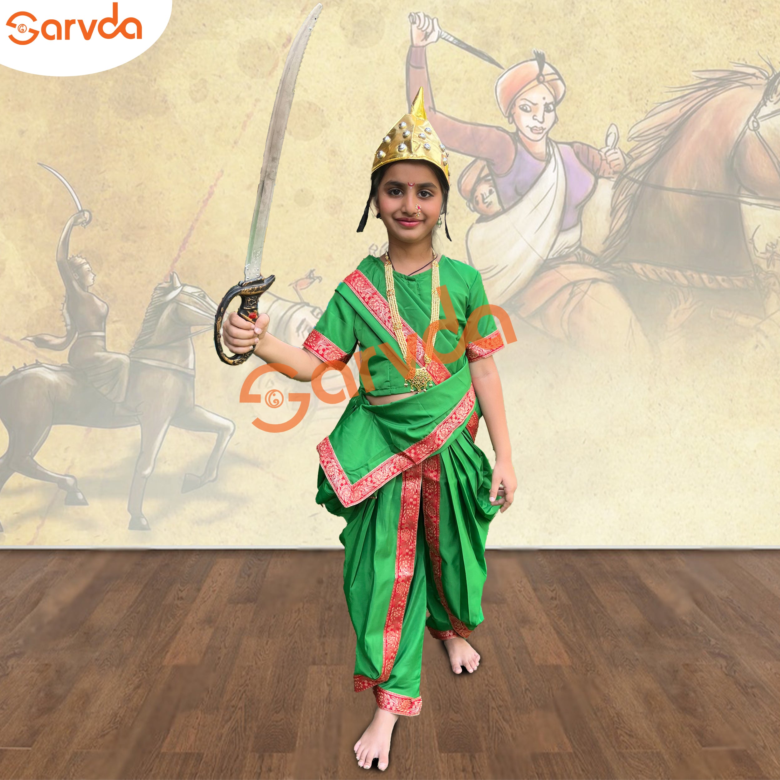 Rani laxmi bai costume for fancy dress best sale