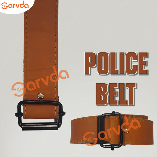 Police Belt  - Brown (Pack of 6  pcs)