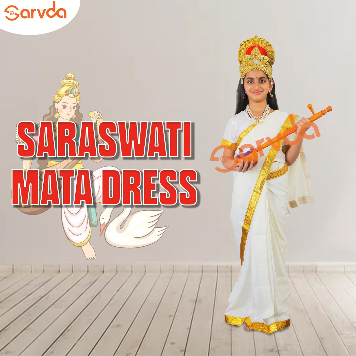 Saraswati Mata Costume