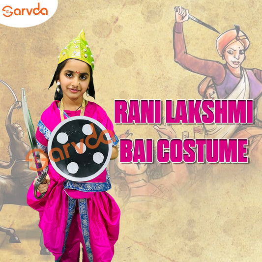 Marathi Saree / Rani lakshmi Bai costume (Pink) -without accessories