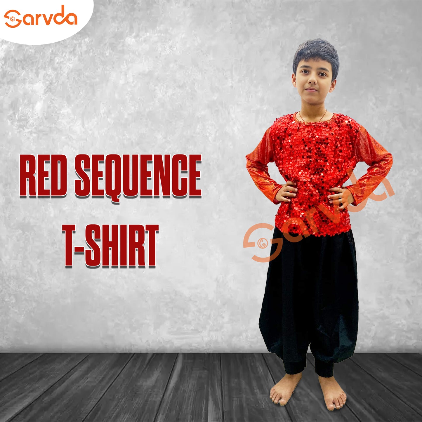 T-Shirt Red Sequence Costume