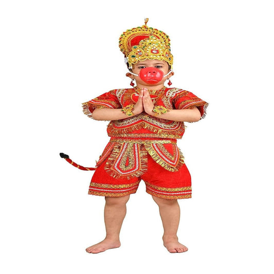 Hanuman ji Costume Fancy dress with Mouth and Tail