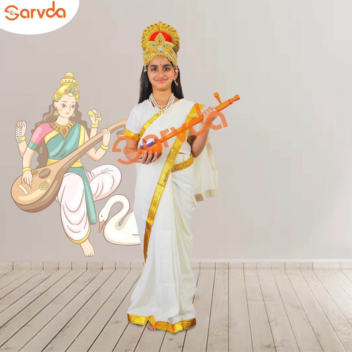 Saraswati Mata Costume