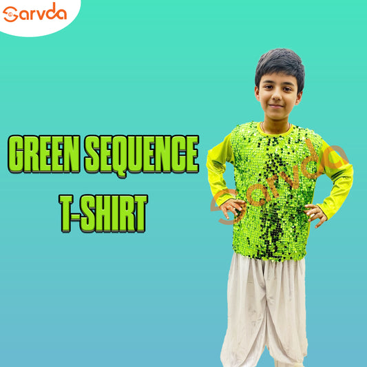 T-shirt Green Sequence Costume