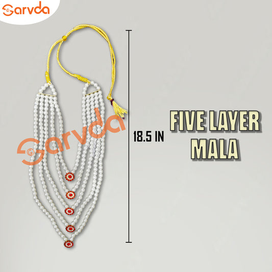 Five layer Mala with pendant