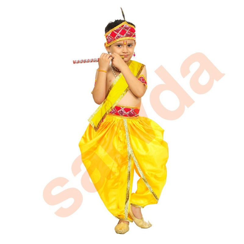 Krishna red dress with accessories Costume