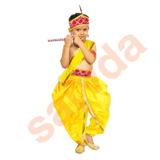 Krishna red dress with accessories Costume