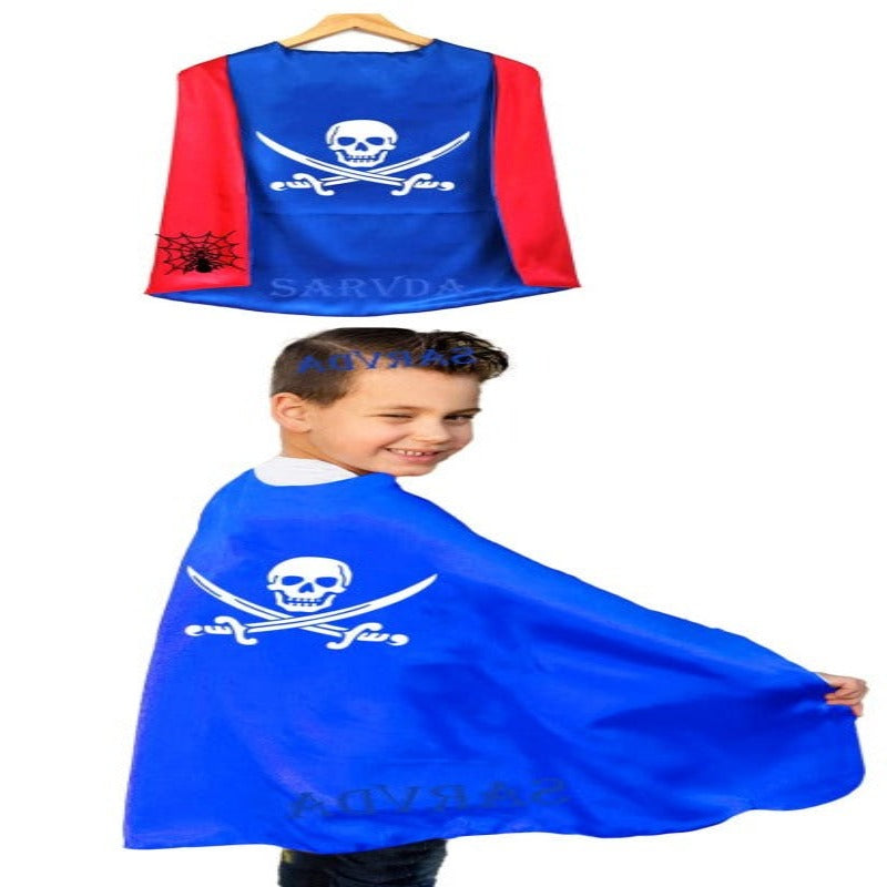 Halloween Reversible Cape (Blue/Red) Free size for kids