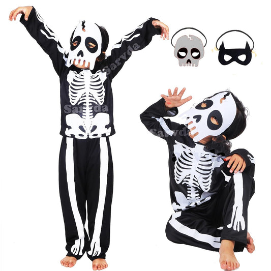 Skelton Dress Costume - 2 pcs Set