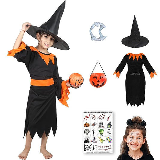 Orange witch halloweeen dress- Acessories not included