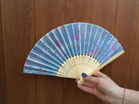 Wooden Fan/Chinese Fan - Multi colour