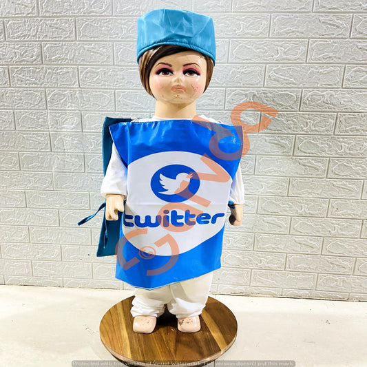 Twitter Costume Cutout For Kids - Free Size