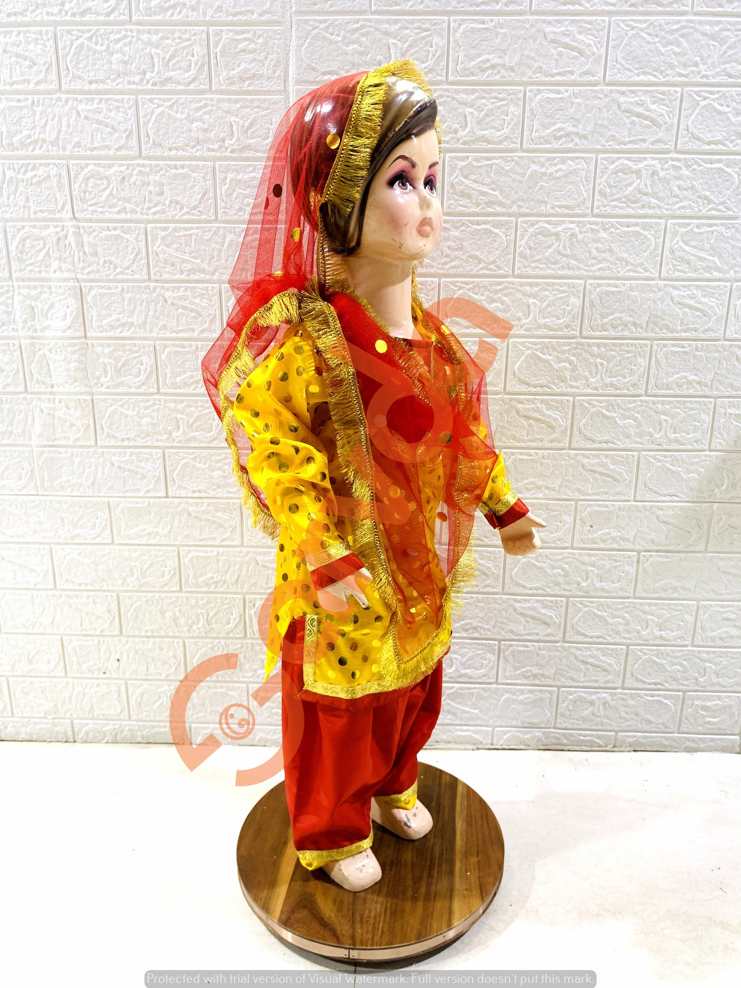 Punjabi Girl full Set- Kurta, Salwar & Duppatta - Yellow