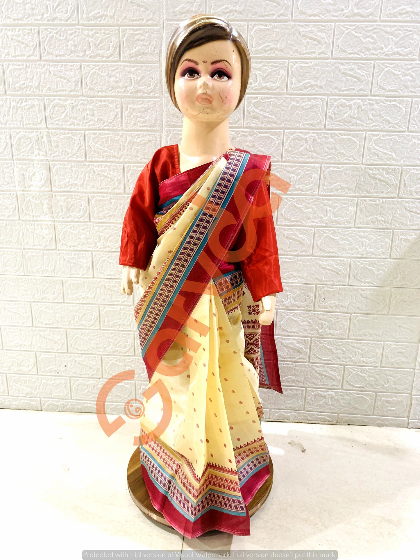 Assamese / Bihu  Saree Girl  Indian State Kids Fancy dress - Prestitched Ready to wear saree