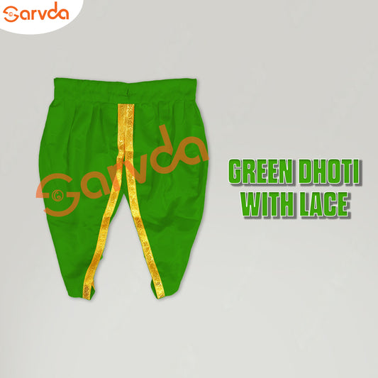 Green Dhoti with Lace Only