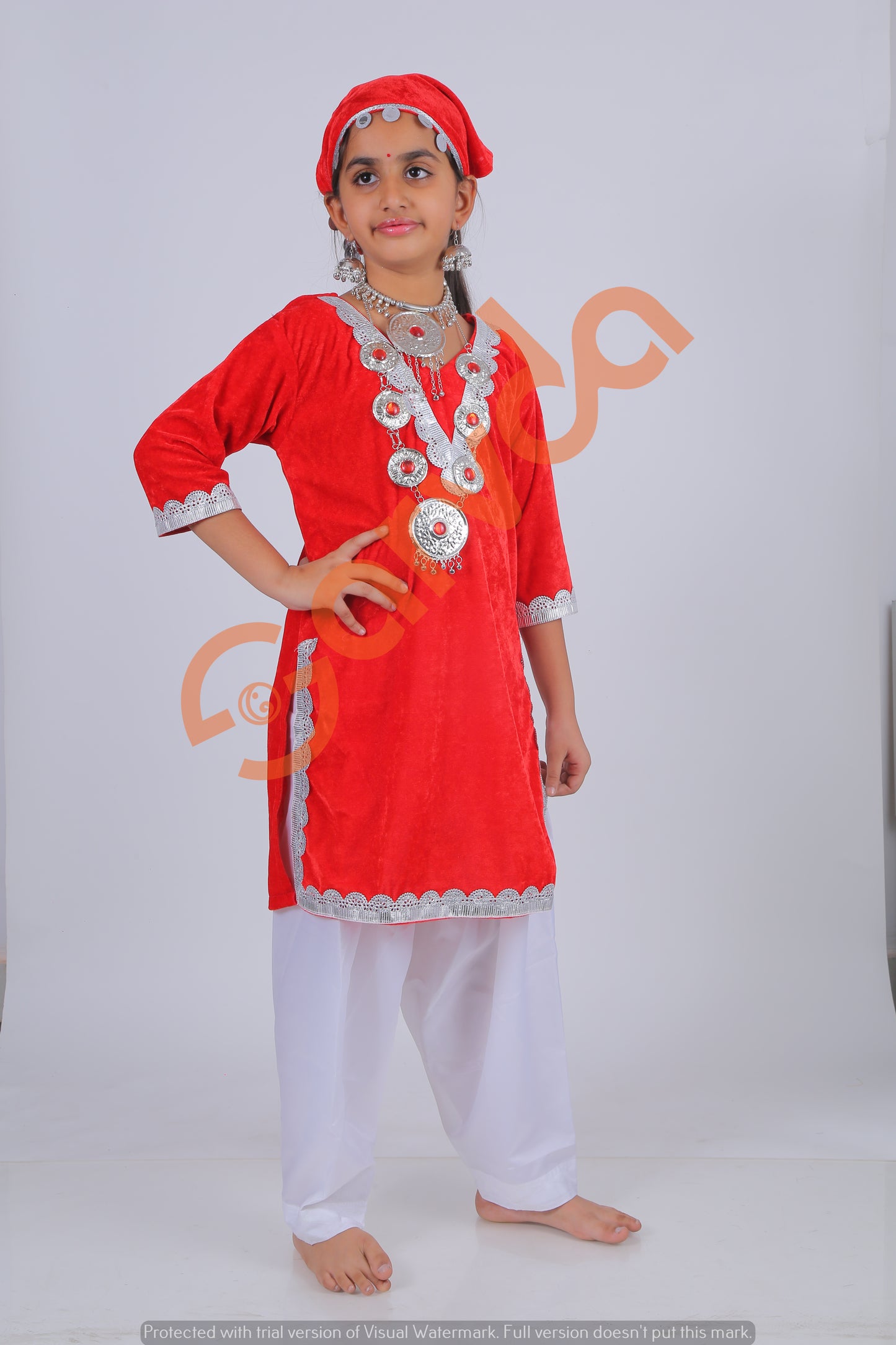 Kashmiri fancy dress  Salwar suit- Velvet fabric- State Costume