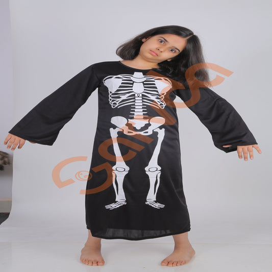 Halloween Skelton Gown - 4 years to Adult size