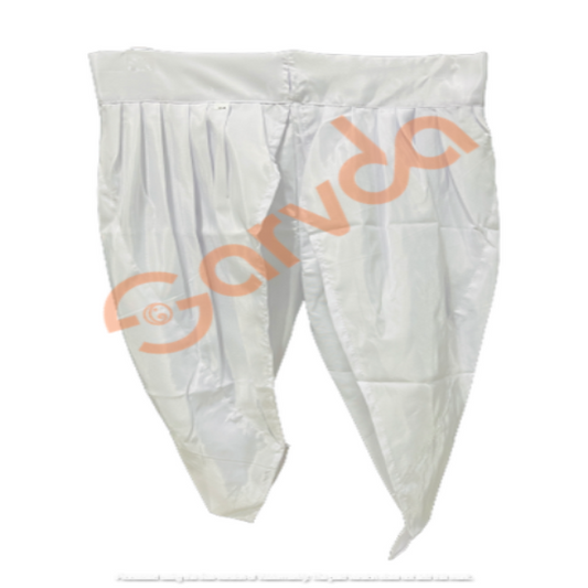 White dhoti Plain - Silk Fabric