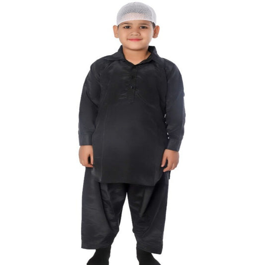 Black Pathani Kurta Dhoti