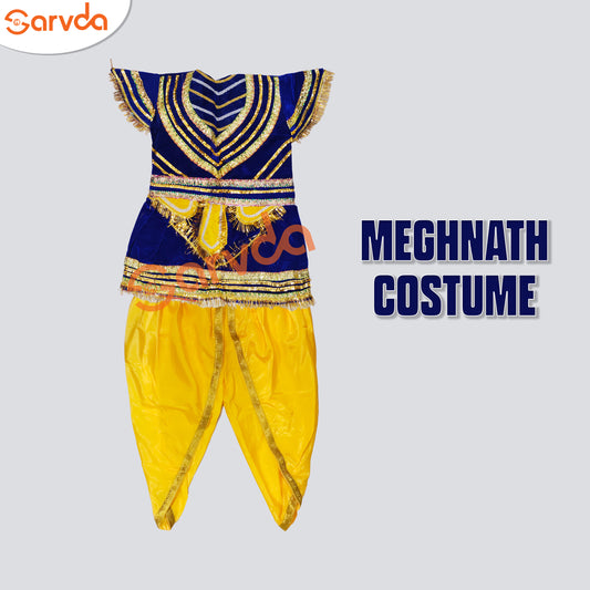 Meghnath/vibhishana Costume - Blue Coat And Yellow dhoti