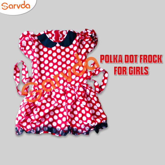 Polka Dot Frock For Girls