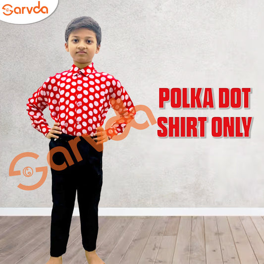 Polka Dot Shirt Only - Red And White