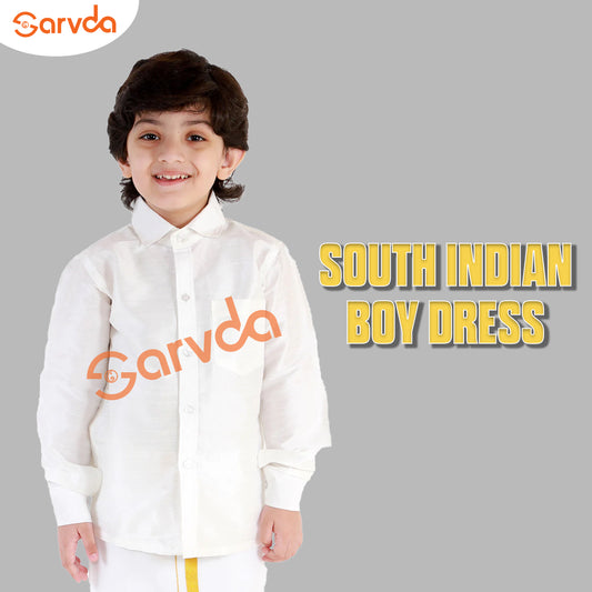 South Indian Boy Dress (Golden) Costume