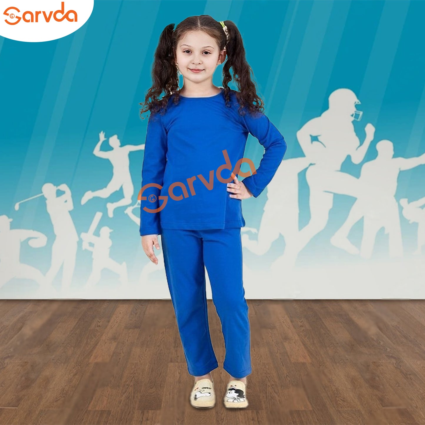 Aerobic dress/Plain Track Suit or Inner - Blue