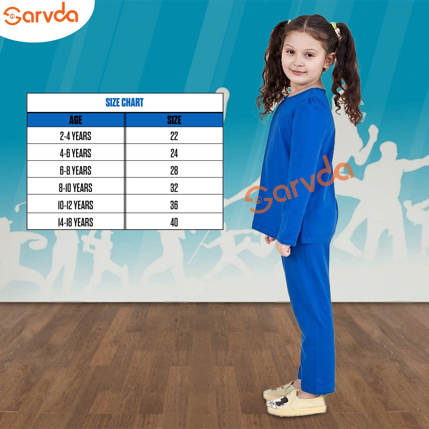 Aerobic dress/Plain Track Suit or Inner - Blue