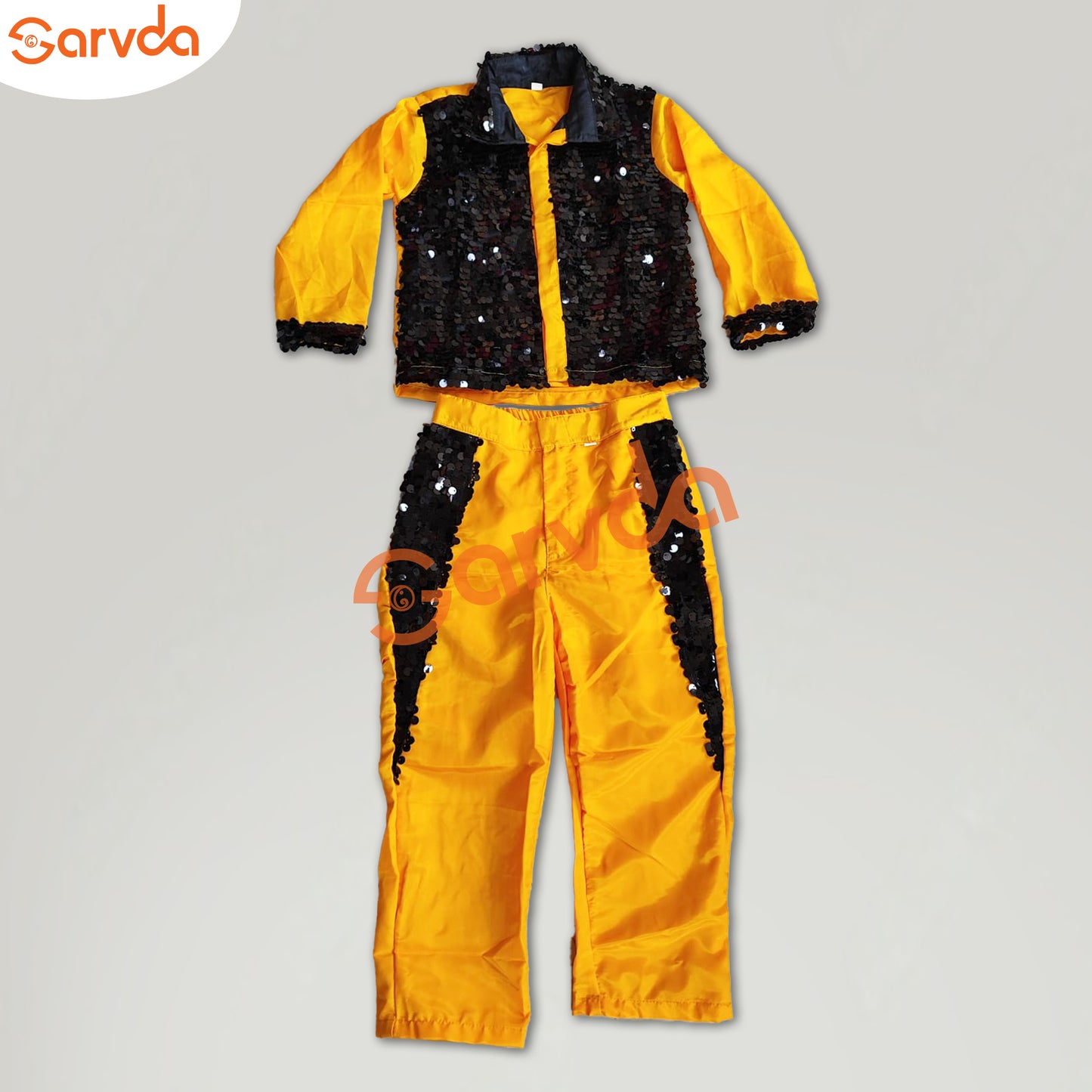 Black Shirt and Yellow Pant Set - Western dress for boys