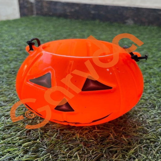 Halloween Pumpkin Basket/ Candy Basket - Detachable