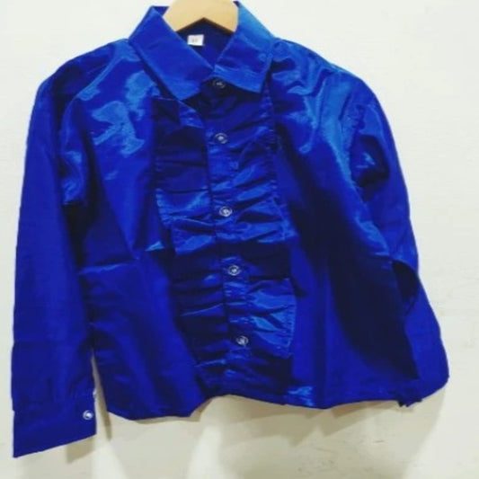 Blue frill shirt