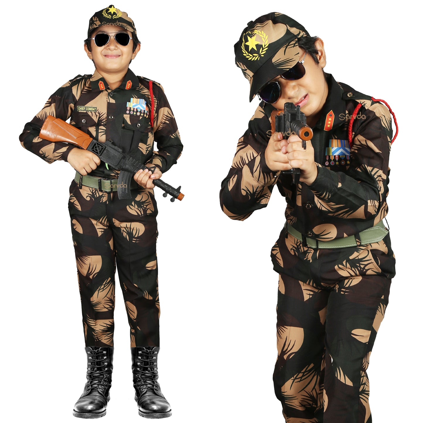 Sarvda Army Dress - Without Accessiores (Superfine fabric & perfact size)