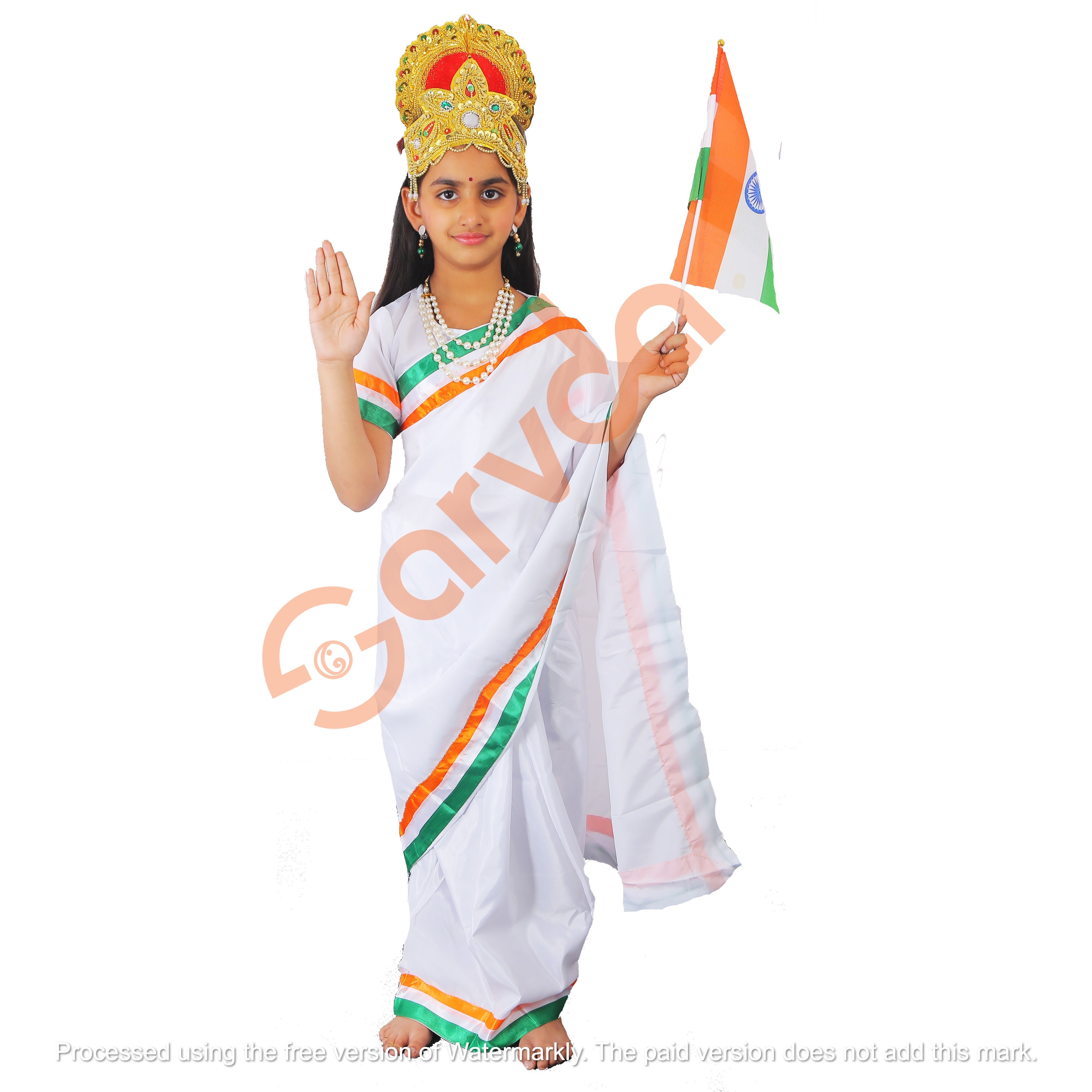 Buy BookMyCostume Bengali Saree Fancy Dress Costume 10-12 years Online at  Low Prices in India - Amazon.in