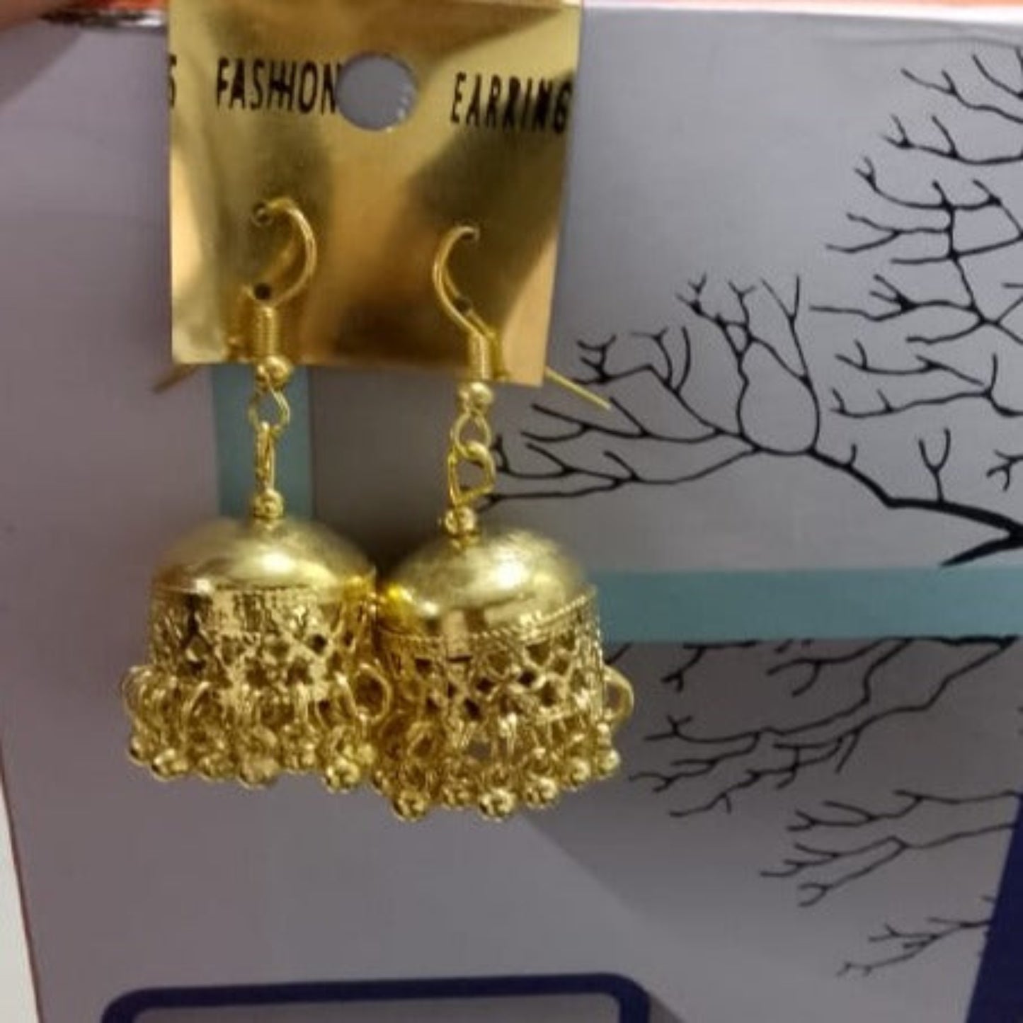 Golden Round Medium Earrings