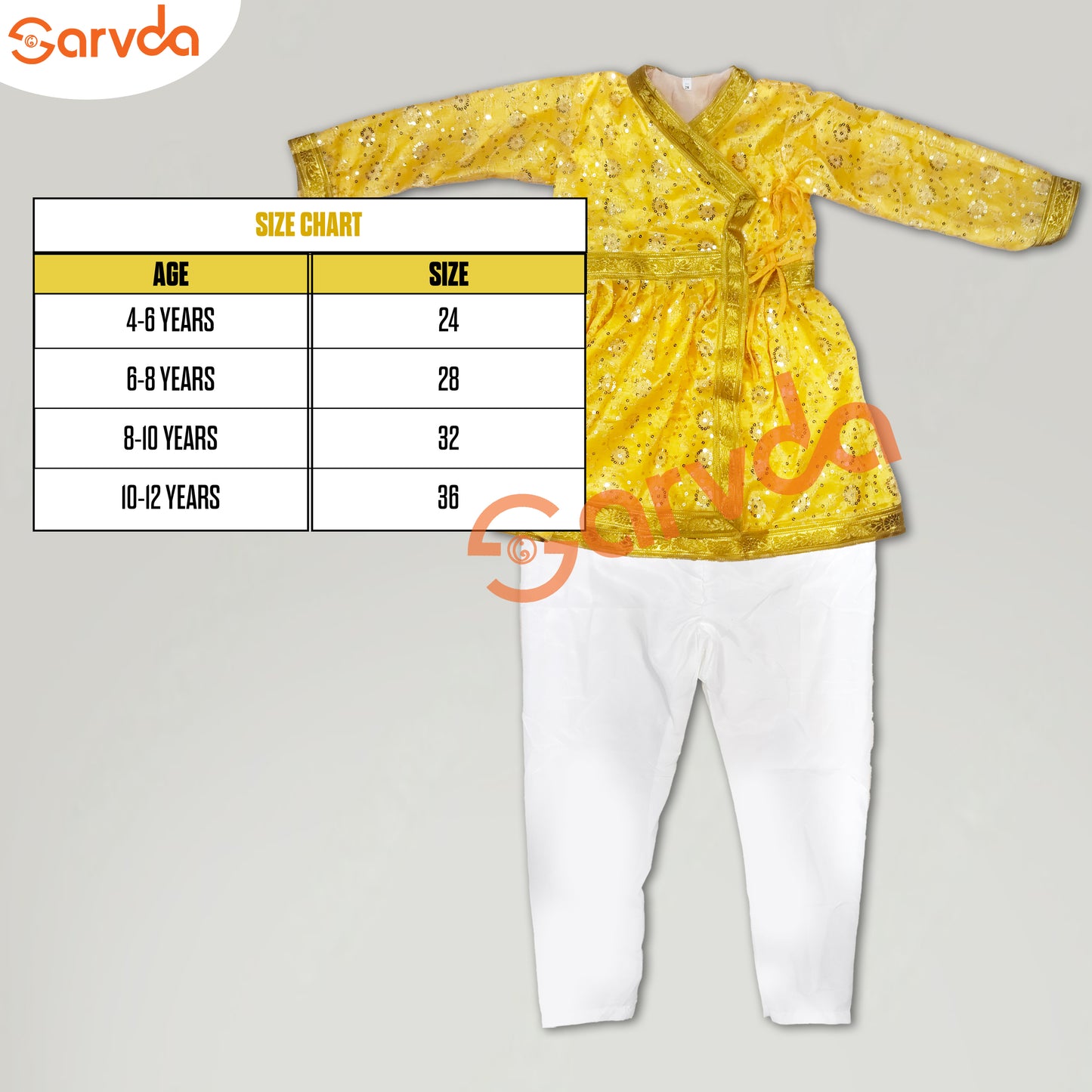 Embroidery Yellow Angrakha with Pajama (God/Akabar/Maharaja/Marathi/Shivaji/Others)